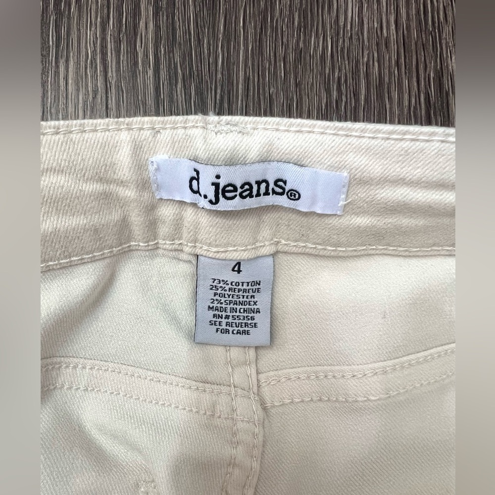 d. Jeans Skinny Cream ECRU Stretch Denim Jeans Women's Size 4 - Picture 4 of 10